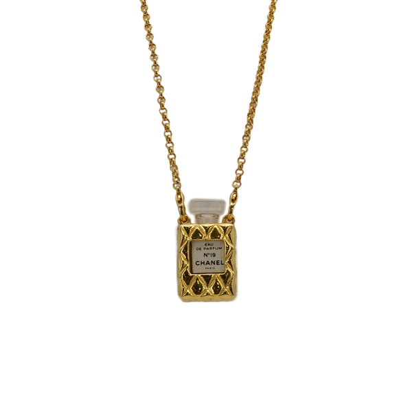 CHANEL VINTAGE NECKLACE PERFUME NO19 GOLD ACCESSORY 90307356 - PURPOSE