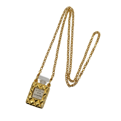 CHANEL VINTAGE NECKLACE PERFUME NO19 GOLD ACCESSORY 90307356 - PURPOSE