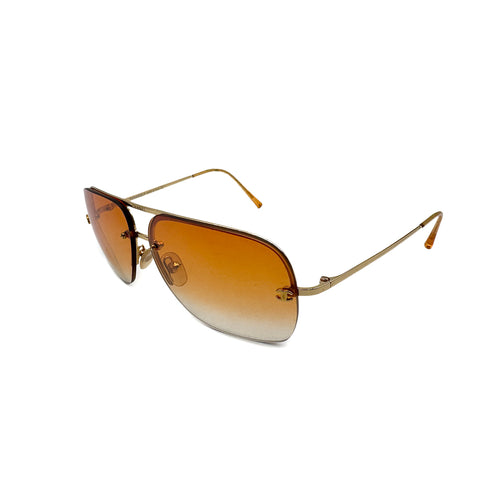 CHANEL VINTAGE COCOMARK TEARDROP SUNGLASSES PILOT SHAPE ORANGE EYEWEAR 90307358 - PURPOSE