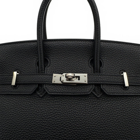 HERMES BIRKIN 25 BLACK TOGO HAND BAG T PHW 90307363 - PURPOSE