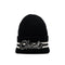 CHANEL KNIT HAT LOGO BLACK WHITE CASHMERE RTW 90307366