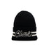 CHANEL KNIT HAT LOGO BLACK WHITE CASHMERE RTW 90307366