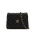 CHANEL VINTAGE PARIS LIMITED EDITION MATELASSE CHAIN SHOULDER BAG BLACK LAMB SKIN 90307372 - PURPOSE