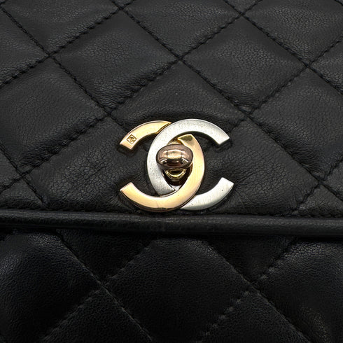 CHANEL VINTAGE PARIS LIMITED EDITION MATELASSE CHAIN SHOULDER BAG BLACK LAMB SKIN 90307372 - PURPOSE