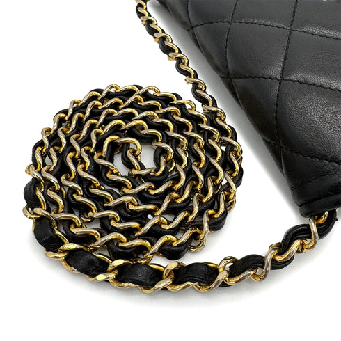 CHANEL VINTAGE PARIS LIMITED EDITION MATELASSE CHAIN SHOULDER BAG BLACK LAMB SKIN 90307372 - PURPOSE