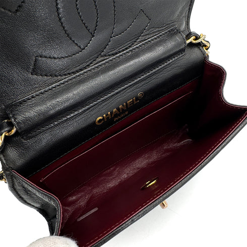 CHANEL VINTAGE PARIS LIMITED EDITION MATELASSE CHAIN SHOULDER BAG BLACK LAMB SKIN 90307372 - PURPOSE