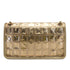 CHANEL VINTAGE ICE CUBE CHAIN SHOULDER BAG GOLD VIMYL LAMB SKIN 90307376 - PURPOSE