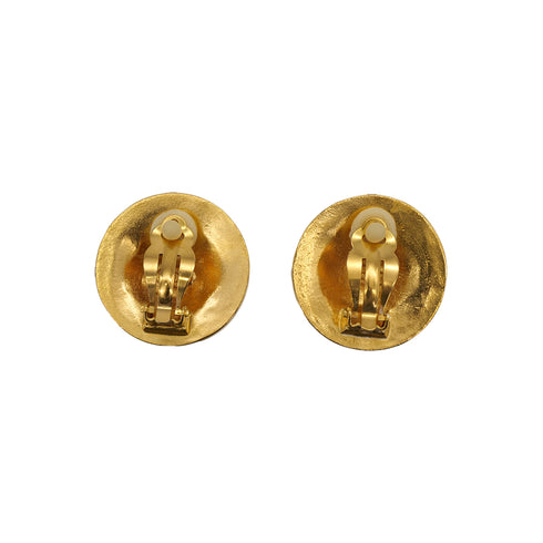 CHANEL VINTAGE EARRINGS ROUND COCOMARK GOLD ACCESSORY 94A 90307379 - PURPOSE