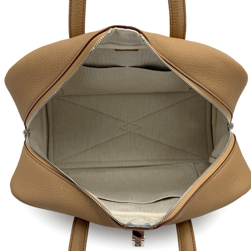 HERMES VICTORIA 35 TABAC CAMEL TAURILLON CLEMENCE HAND BAG □L PHW 90307381