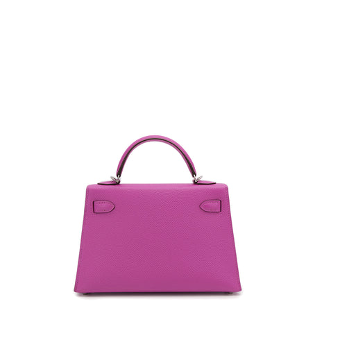 HERMES MINI KELLY 2 SELLIER MAGNOLIA VEAU EPSOM HAND SHOULDER BAG C PALLADIUM HARDWARE 90307382 - PURPOSE
