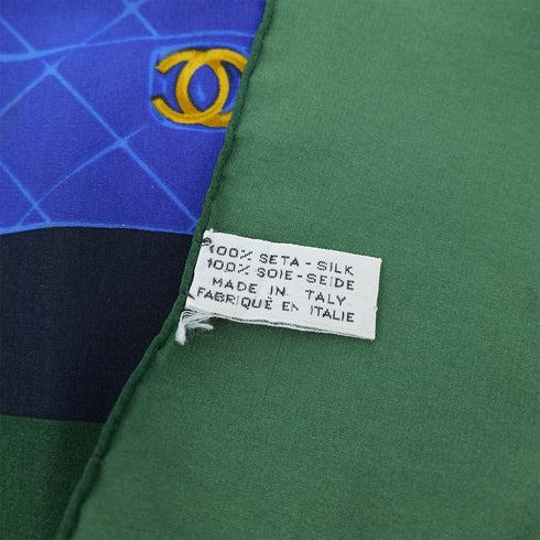 CHANEL VINTAGE COCOMARK MATELASSE CHAIN SHOULDER BAG PATTERN SCARF GREEN SILK 90307385 - PURPOSE