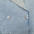 CHANEL COCO BUTTON DENIM TRENCH COAT BLUE GREEN TWEED 38 P72 RTW 90307386 - PURPOSE