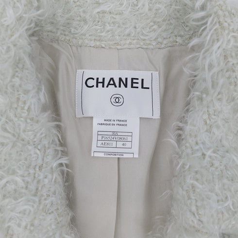 CHANEL COCO BUTTON DENIM TRENCH COAT BLUE GREEN TWEED 38 P72 RTW 90307386 - PURPOSE
