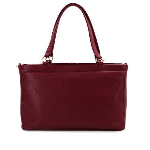 CHANEL VINTAGE COCOMARK TOTE SHOULDER BAG RED CAVIAR SKIN 90307804