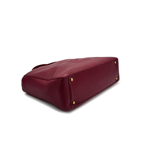 CHANEL VINTAGE COCOMARK TOTE SHOULDER BAG RED CAVIAR SKIN 90307804