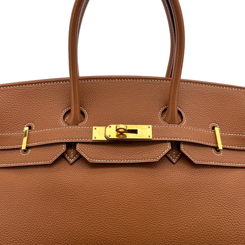 HERMES BIRKIN 35 GOLD TOGO HAND BAG □J GOLD HARDWARE 90307816 - PURPOSE