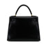 HERMES KELLY 28 SELLIER BLACK BOXCALF HAND SHOULDER BAG 〇Z 90307818 - PURPOSE