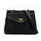 CHANEL VINTAGE TURN LOCK CHAIN TOTE BAG BLACK CAVIAR SKIN 90307825