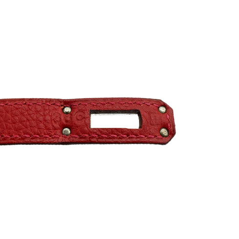 HERMES BIRKIN 25 ROUGE GARANCE TOGO HAND BAG □I PALLADIUM HARDWARE 90307832