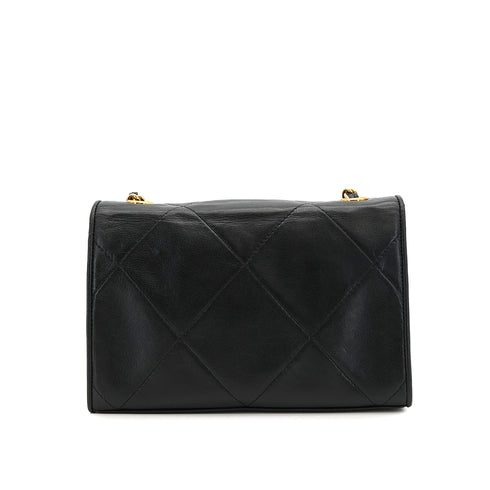 CHANEL VINTAGE COCOMARK MATELASSE CHAIN SHOULDER BAG BLACK LAMB SKIN 90307863 - PURPOSE