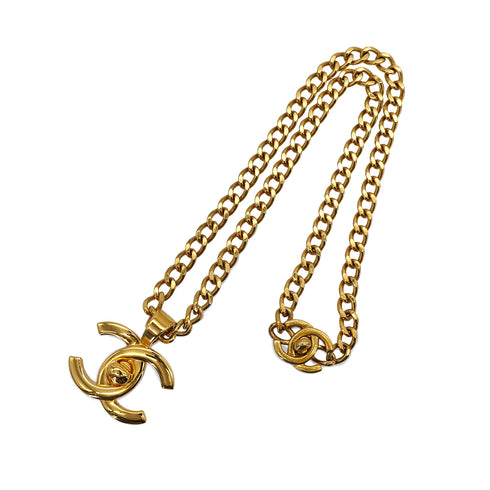 CHANEL VINTAGE NECKLACE COCOMARK TURN LOCK ACCESSORY 96A 90307891 - PURPOSE