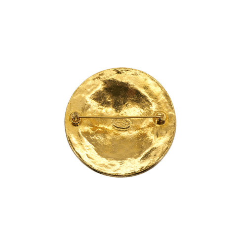 CHANEL VINTAGE COCOMARK BROOCH ROUND GOLD ACCESSORY 94A 90307893 - PURPOSE