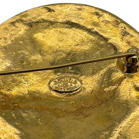 CHANEL VINTAGE COCOMARK BROOCH ROUND GOLD ACCESSORY 94A 90307893 - PURPOSE