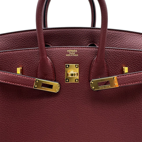 HERMES BIRKIN 25 ROUGE H TOGO HAND BAG K GOLD HARDWARE 90307904 - PURPOSE