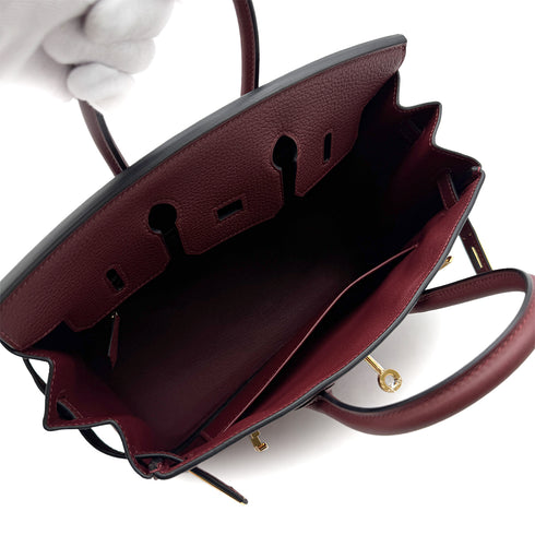 HERMES BIRKIN 25 ROUGE H TOGO HAND BAG K GOLD HARDWARE 90307904 - PURPOSE