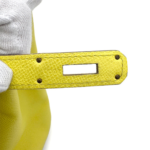 HERMES BIRKIN 35 LIME VEAU EPSOM HAND BAG □O GOLD HARDWARE 90307905 - PURPOSE