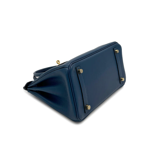 HERMES BIRKIN 25 DEEP BLUE VEAU SWIFT HAND BAG D GOLD HARDWARE 90307908 - PURPOSE