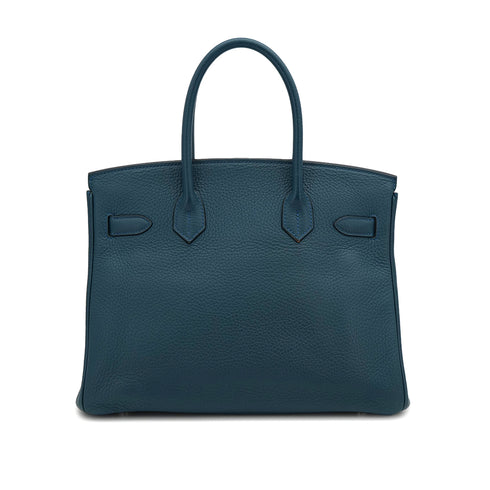 HERMES BIRKIN 30 COLVERT TAURILLON CLEMENCE HAND BAG □R PALLADIUM HARDWARE 90307909 - PURPOSE