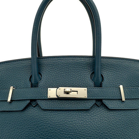 HERMES BIRKIN 30 COLVERT TAURILLON CLEMENCE HAND BAG □R PALLADIUM HARDWARE 90307909 - PURPOSE
