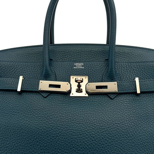 HERMES BIRKIN 30 COLVERT TAURILLON CLEMENCE HAND BAG □R PALLADIUM HARDWARE 90307909 - PURPOSE