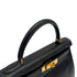 HERMES KELLY 28 RETOURNE BLACK BOXCALF HAND SHOULDER BAG 〇Z GOLD HARDWARE 90307911 - PURPOSE