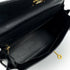 HERMES KELLY 28 RETOURNE BLACK BOXCALF HAND SHOULDER BAG 〇Z GOLD HARDWARE 90307911 - PURPOSE