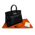 HERMES BIRKIN 35 BLACK BOX CALF HAND BAG □F GOLD HARDWARE 90307912 - PURPOSE