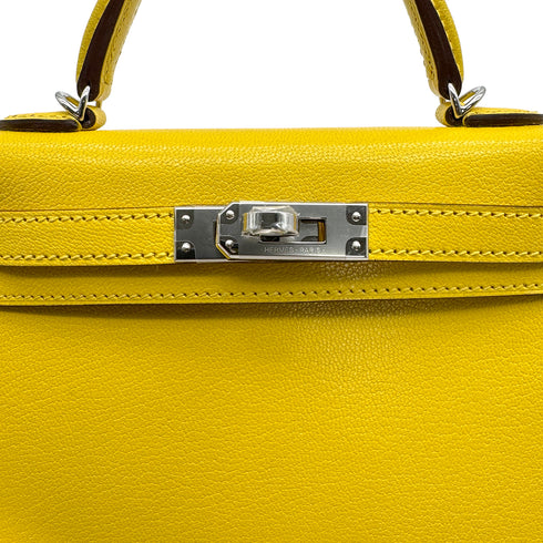 HERMES KELLY MINI 2 SELLIER JAUNE DE NAPLES CHEVRE SHOULDER BAG K PALLADIUM HARDWARE 90307914 - PURPOSE