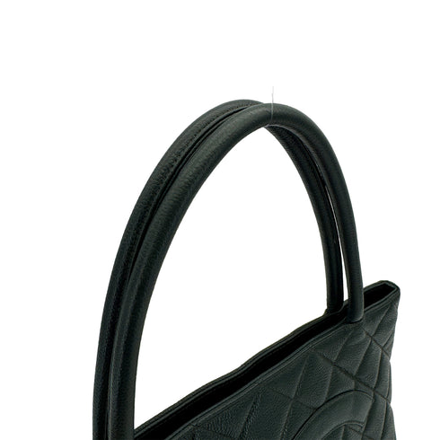 CHANEL VINTAGE MEDALLION TOTE BAG DARK GREEN CAVIAR SKIN 90307917 - PURPOSE