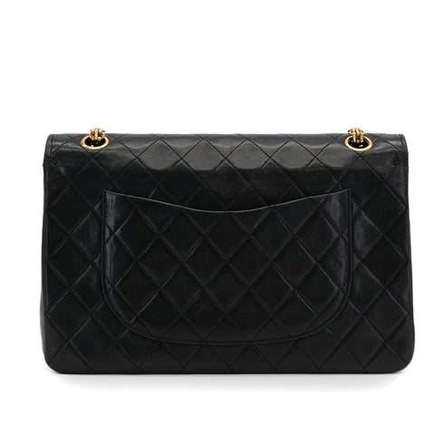 CHANEL VINTAGE MATELASSE CHAIN SHOULDER BAG BLACK LAMB SKIN 90307919 - PURPOSE