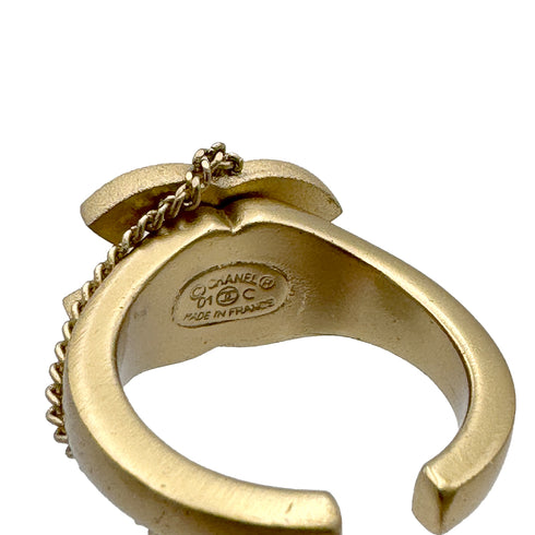 CHANEL BANGLE BRACELET RING SET COCOMARK LOGO RHINESTONE GOLD ACCESSORY 01C 90307920 - PURPOSE