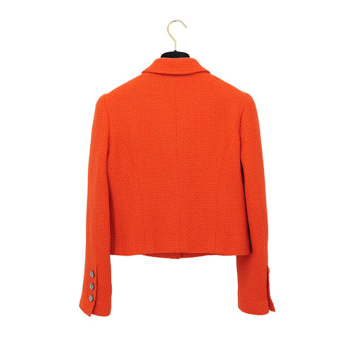 CHANEL VINTAGE COCO BUTTON JACKET ORANGE WOOL 40 97C RTW 90307924 - PURPOSE