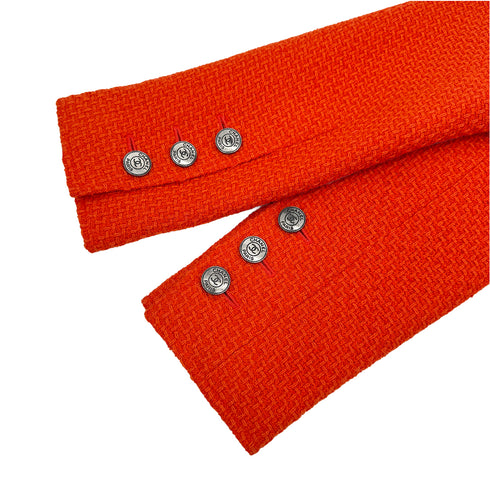 CHANEL VINTAGE COCO BUTTON JACKET ORANGE WOOL 40 97C RTW 90307924 - PURPOSE