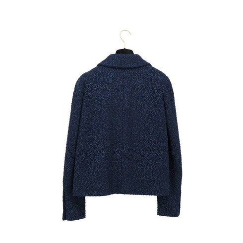 CHANEL TWEED JACKET BLUE BLACK 38 P53 RTW 90307927 - PURPOSE