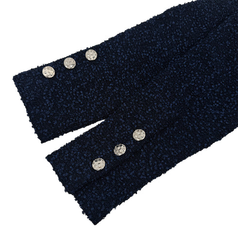 CHANEL TWEED JACKET BLUE BLACK 38 P53 RTW 90307927 - PURPOSE