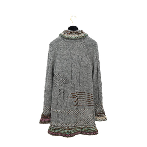 CHANEL KNIT DRESS COCOMARK GRAY MOHAIR 38 P41 RTW 90307929 - PURPOSE