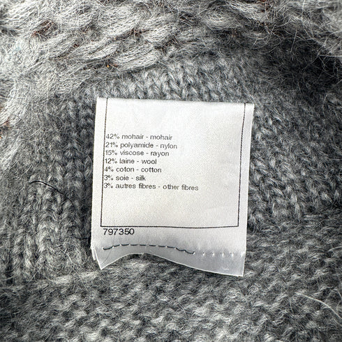CHANEL KNIT DRESS COCOMARK GRAY MOHAIR 38 P41 RTW 90307929 - PURPOSE