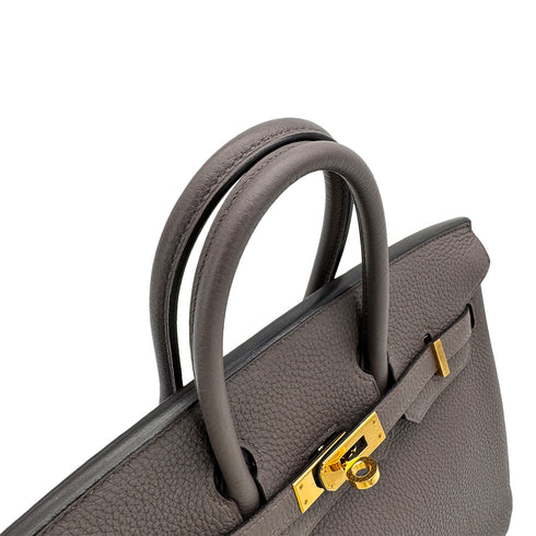 HERMES BIRKIN 25 ETAIN TOGO HAND BAG X GOLD HARDWARE 90307990 - PURPOSE