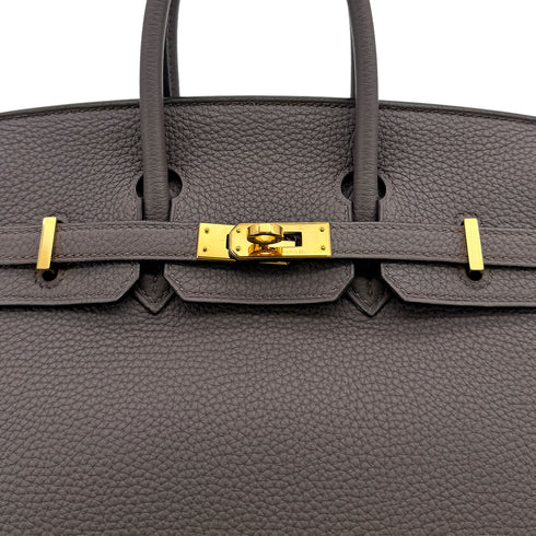 HERMES BIRKIN 25 ETAIN TOGO HAND BAG X GOLD HARDWARE 90307990 - PURPOSE