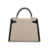 HERMES KELLY 28 BLACK BOXCALF TOILE H HAND SHOULDER BAG 1990 CIRCLE T GOLD HARDWARE 90307991 - PURPOSE